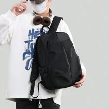 Großer, wasserdichter Business-Rucksack, lässiger Laptop-Rucksack für Outdoor-Reisen, Schule, Studenten, Lehrer, schwarz, mit USB-Ladeanschluss, Mehrzweck-Wanderrucksack für die Schulanfang