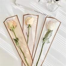 5 Stück/10 Stück/30 Stück/50 Stück/100 Stück Blumen Geschenkpapier mit goldfarbenem Rand, wasserdicht, Blumenstrauß Geschenkverpackung, geeignet für Muttertag, Partys, Dekorationen