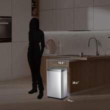 EKO Mirage X 80 litros / 21.1 galones Bote de basura con sensor de movimiento, acero inoxidable cepillado - 1 - Ver 8