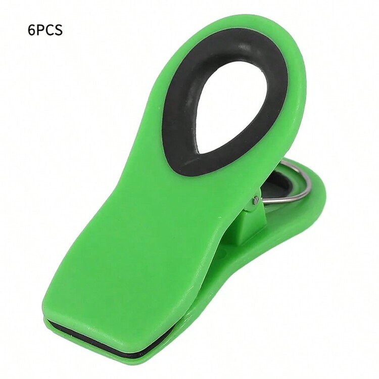 Clips para refrigerador, bolsas de almacenamiento de alimentos herméticas minimalistas con clips de sellado, artículos esenciales para el hogar - Multicolor - Añade 6