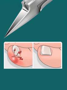 1 stuk roestvrijstalen nagelknipper voor dikke nagels en ingegroeide teennagels, teennagelknipper voor mannen, vrouwen en senioren, scherp gebogen, professioneel pedicure-instrument - perfect voor professionele nagelverzorging