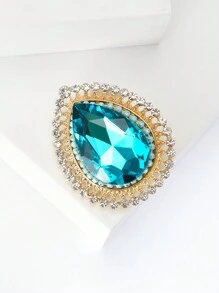 Spilla di moda a goccia d'acqua con strass per vestito da donna, accessorio spilla per abiti, adatto per feste, banchetti, regalo