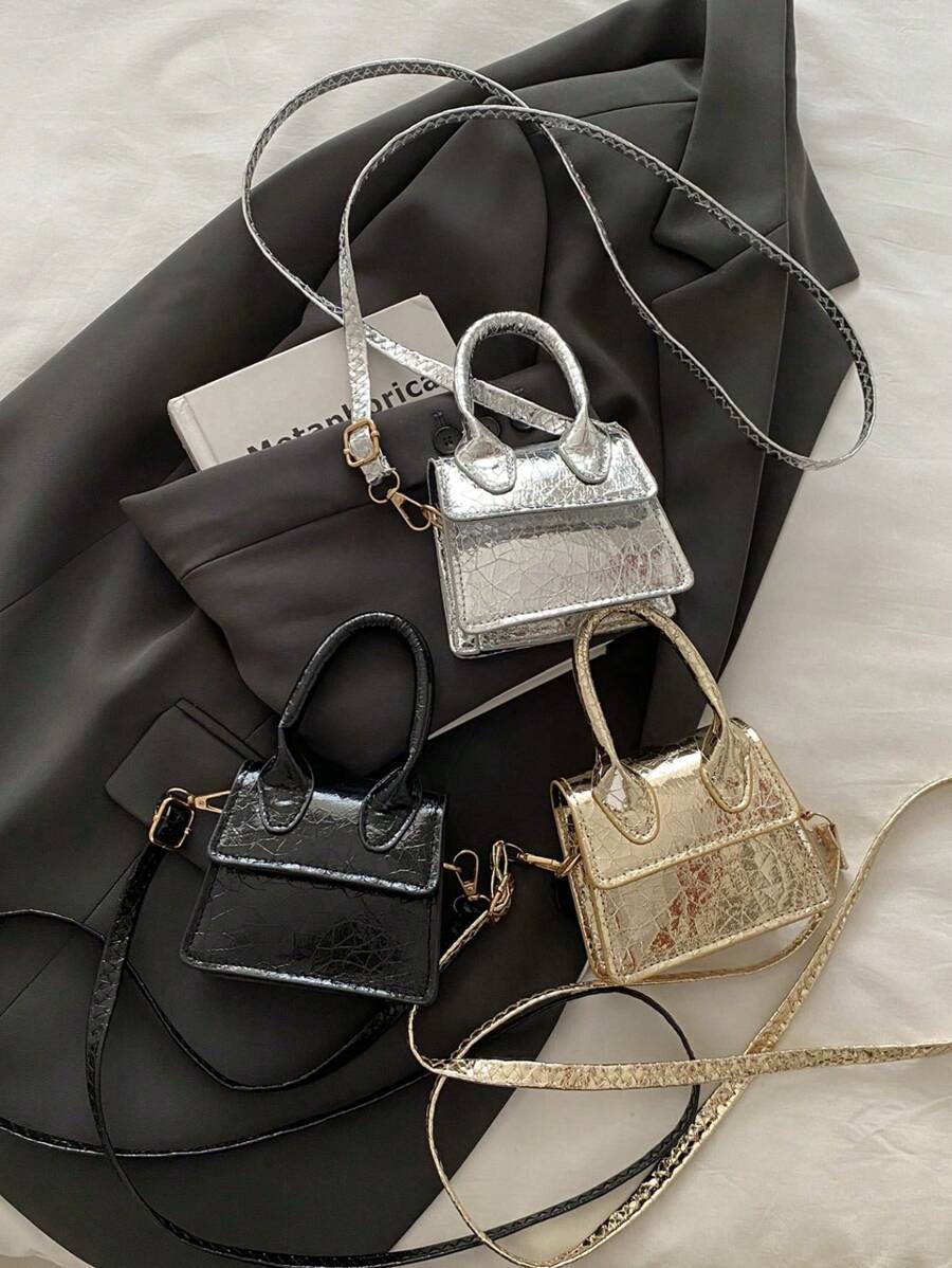 1pc Fashion, Elegant, Minimalist, Retro, Casual PU Leather Shoulder Crossbody Bag, Magnetic Closure, Adjustable Strap, Suitable For Girls Shopping, Cute & Versatile Square Handbag - Solid Color Pu Handbag - View 1