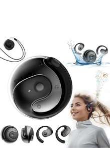 Low Latency Open-Ear Wireless Headphones - Suitable For Sports, Office, Gaming With Type-C Charging, Semi In-Ear Wireless Sporty Earbuds With Exceptional Battery Life