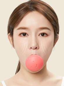 1 pieza / 2 piezas Herramienta de elevación facial en forma de V, ejercitador de músculos para levantar el mentón y eliminar arrugas, elevador facial de silicona en forma de V, para uso doméstico de elevación facial y eliminación de líneas de expresión