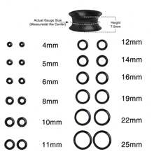 2 Stücke Silikon Ohrtunnel flexible Ohrplugs Stretcher Expander doppelt geflanscht Flesh Ohrpiercing Schmuck für Frauen und Männer
