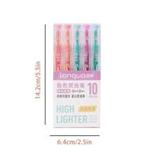 5 stuks/set dubbelzijdige markeerstiften, 10 kleurenset, zachte fluorescerende markers voor kleuren, onderstrepen, decoratieve markeringen, ontwerp met dubbele punt voor doe-het-zelf-notities, schilderen, paasdecoraties, kunstbenodigdheden