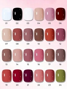 1瓶10毫升水性指甲油，快干，可撕除，持久耐用，适合学生使用，不含酒精 - 玫瑰紅 - 查看 4