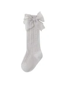 1 Pair Infant/Toddler Spring/Summer Knee High Socks, Bow & Mesh Leg Warmers, Autumn Mosquito-Repellent Socks