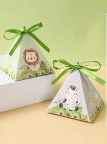 12 hộp quà mini hình tam giác chủ đề động vật rừng kèm ruy băng, quà sinh nhật chủ đề động vật rừng hỗn hợp, trang trí tiệc, hộp đựng sô cô la quà tặng tự làm cho tiệc mừng em bé (kèm ruy băng), đồ dùng đóng gói quà tặng cho các sự kiện ngày lễ, quà tặng nhỏ cho bữa tiệc. - Động vật hỗn hợp - Xem 5