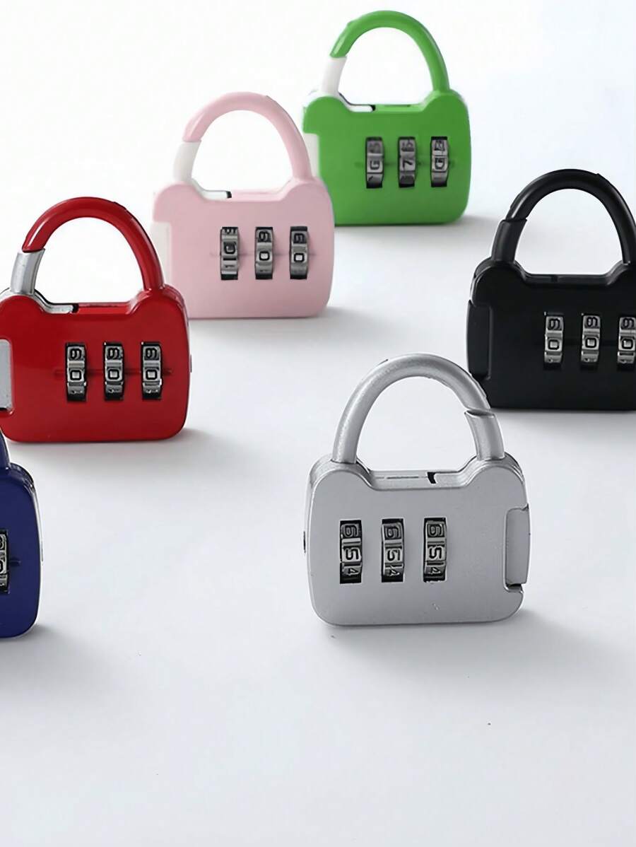 Metal Combination Lock 3 Digit Password Combination Padlock Suitcase Luggage Lock For Gym Lockers Back To School Travel Essentials Accessories - Multicolor - View 1