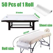 50 Disposable Spa Massage Bed Sheets Made Of Non-Woven Fabric, Hygienic And Convenient, Suitable For Salons, Tattoos, And Massage Tables