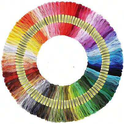 KIT 100 CORES DE LINHA MEADA PARA PONTO CRUZ