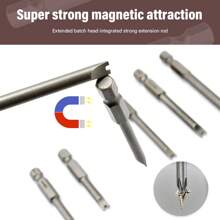 50pc Magnetic Screwdriver Bit Set Extra Long Drill Security Bit Set With Case UK - Silver - View 4