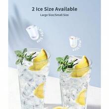 ecozy Máquina de Hielo, 9 Cubos Listos en 6 Minutos hasta 12kg por Día, Autolimpieza con Bolsas de hielo y Cuchara de Pie, Acero Inoxidable