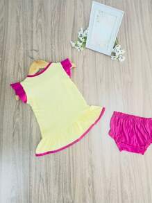 Patrícia Blouse + Panties Set - Hot Pink - View 2
