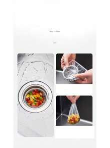 100pcs Disposable Kitchen Sink Filter Bags - Food Residue & Leftovers Strainer, Mesh Drain Trapper, Easy To Clean - White - View 4