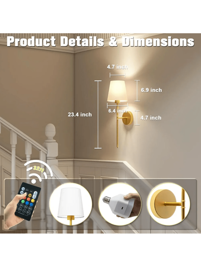 1P/ LED Nordic Wand Lamp Charge RGB Bulb /NO Removable Wireless Verlichting Bedroom Corridor Hallway Indoor Luminaire Bedside ative At The Entrance Of Ho Lights view 2