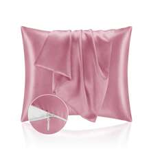 Farfallarossa Fronha de cetim para cabelo - Pacote com 2 fronhas de cetim com zíper, semelhantes às fronhas de seda para a pele, sedosas e macias, presentes para mulheres e homens
