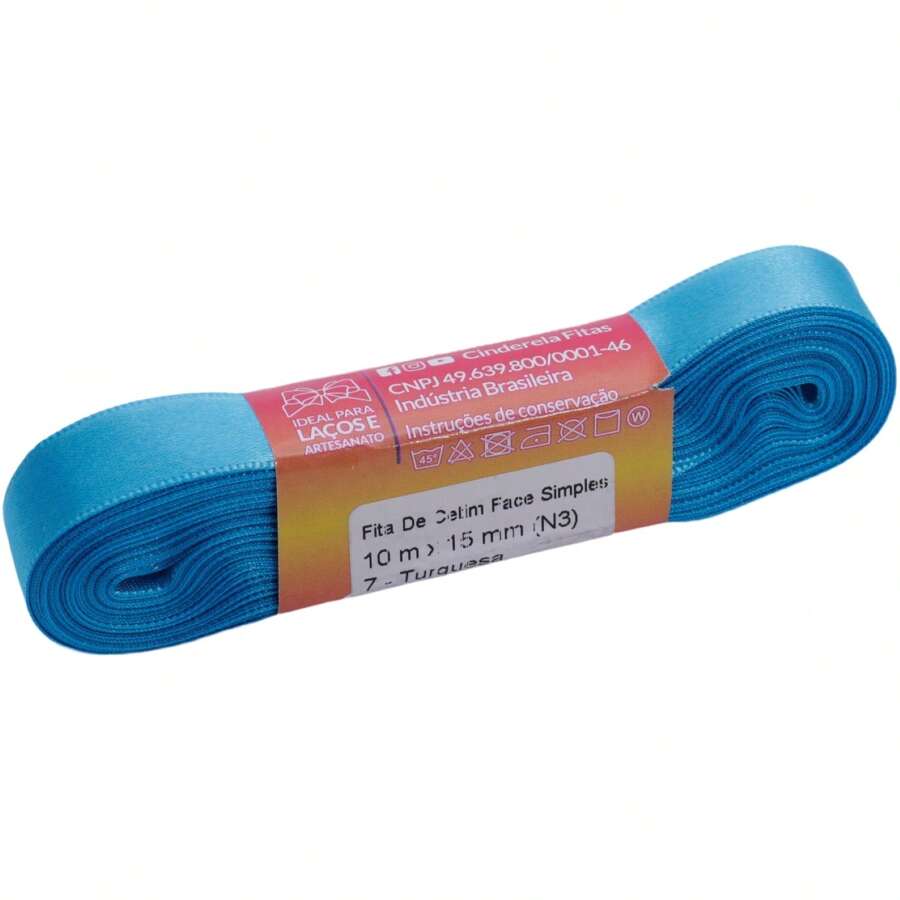 Satin Ribbon 15mm 10 Meters  Bows And Crafts - 007 綠松石 - 查看 1