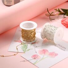 5mete Light Gold Cable Chain For Jewelry Making DIY Chain Roll Satellite Bead Necklace Chain Bulk With Jump Rings And Lobster Clasps - Multicolor - View 6