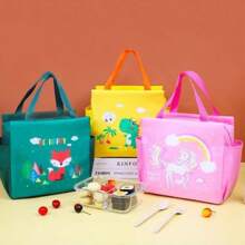 New Portable Lunch Bag, Thermal Food Box, Waterproof Office Cooler Box With Shoulder Strap, Large Capacity Insulated Case, Insulated Travel Tote Bag, Reinforced Waterproof Student Lunch Bag, Aluminum Foil Liner Picnic Bag To Keep Fresh - 綠色 - 查看 4