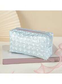 Solid Color Flower Makeup Bag, Multifunctional Makeup Bag, Portable Grooming And Storage Bag - Multicolor - View 5