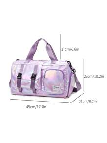 Women's Fashion Travel Bag, Large Capacity Casual Sports Fitness Shoulder Bag With Shoe Compartment, Weekend Short-Trip Handbag