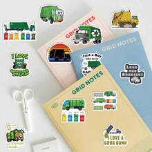 50 szt. naklejek na śmieciarkę winylowe estetyczne naklejki scrapbooking, pamiętnik, zderzak, deskorolka, butelka na wodę, kreskówka, kask, naklejki i kalkomanie samochodowe