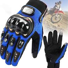 Motorcycle Glove Protection Motorcycle Protective Gear - Blue - View 1