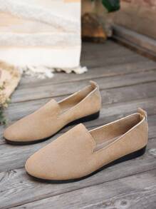 Mocasines planos para mujer, de material de terciopelo, mocasines deslizantes para mujer, cómodos mocasines para exteriores para mujer, mocasines clásicos y versátiles de estilo retro para mujer