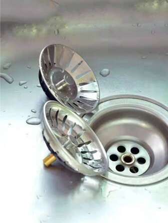 水槽排水盖，厨房水槽过滤器排水过滤器，排水塞水槽配件，防堵塞防蚊封闭式排水盖家居浴室装饰秋季装饰返校