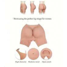 1 pieza Bragas de realce gluteal sin costuras de silicona - Elevación instantánea, adelgazante de cintura, moldeador de glúteos y caderas para mujeres - Cómodo, acolchado, con insertos de silicona