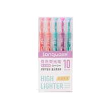 5 stuks/set dubbelzijdige markeerstiften, 10 kleurenset, zachte fluorescerende markers voor kleuren, onderstrepen, decoratieve markeringen, ontwerp met dubbele punt voor doe-het-zelf-notities, schilderen, paasdecoraties, kunstbenodigdheden