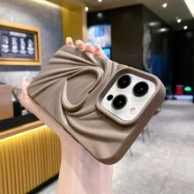 Minimalist Black Matte 3D Heart Shaped Phone Case Compatible With IPhone 16 Pro Max/16/16 Pro/16 Plus/15/15 Pro Max/15 Pro/11/12/13/14 Pro Max/11 Pro/11 Pro Max/12 Pro/12 Pro Max/13 Pro/13 Pro Max/14 Pro/14 Pro Max/XS/XR, Creative And Personalized Design Waterproof Shockproof Anti-Fall Scratch Resistant - Coffee Brown - View 4