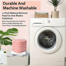 3/5 件装柔软超细纤维洁面巾，卸妆毛巾带挂环，温和呵护肌肤，可清洗可重复使用 - 彩色 - 查看 8