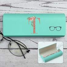 Hard-Shell Spectacle Case Men Women Glasses Case PU Leather Portable Anti-Extrusion Sunglasses Storage Box Folding Eyewear Pouch