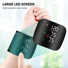 Automatic Wrist Blood Pressure Monitor – LCD Screen & Adjustable Cuff | For Effortless Health Monitoring - Black - View 6