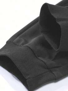 Men's Casual Athletic Drawstring Waist Elastic Trousers, Spring/Summer - Dark Grey - View 4