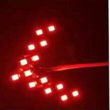 LED Car Arrow Light Rearview Mirror Turn Signal Light Pair - Red - View 2