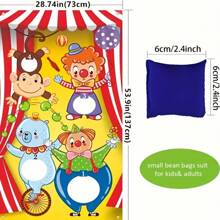 Large Carnival Throwing Game Banner - Vibrant Circus Themed Party Decorations, Polyester For Multiple Uses For All Celebrations, Carnival Themed Party Decorations