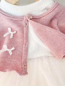 Girls Spring Tulle Dress, Infant/Baby Girl Fashionable Mesh Dress For Spring