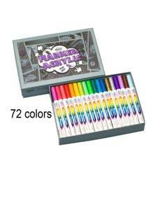 GuangNa 12/24/36/48/60/72/84/96/120 色圆头 2.0 马克笔 - 多色可选，不晕染，适合学校和艺术，适合朋友的返校文具文具礼物，返校礼物