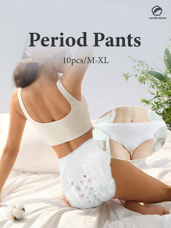 10 peças, absorventes higiênicos, absorventes higiênicos noturnos, calças menstruais, M-Xl, ultrafinas e respiráveis, secas, absorventes menstruais femininos pós-parto, roupa íntima fisiológica à prova de vazamentos noturnos