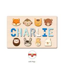 Customized Personalized Name Puzzle Board, Christmas Gift, Name Puzzle, First Birthday Gift, Unique Name Puzzle Board, Baby Boy Or Girl Early Education Toy, 3D Letter Puzzle Toy, Customized Baby Name - Baby Blue - View 12