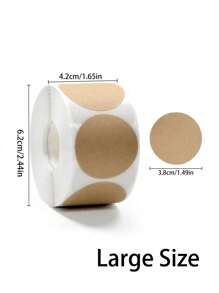 500 stuks/1 rol kraftpapier rond zelfklevend etiket papier project classificatie naam sticker gepersonaliseerd etiket, doe-het-zelf sticker vakantie decoratie bak sticker