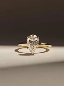 1 Stück 1 Karat, 2 Karat, 3 Karat blitzender Wassertropfen Verlobungsring Eheband für Frauen 925 Sterling Silber Verlobungsring Ewigkeitsring edles Schmuckgeschenk