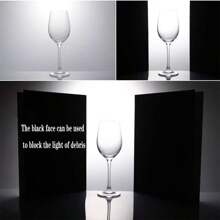 1 pieza Tablero reflector plegable grueso, telón de fondo fotográfico plegable con bordes negro y blanco, apto para fotografía de productos, fotografía de fiestas y fotografía al aire libre