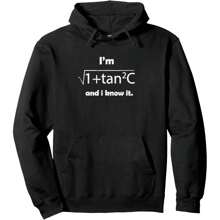 I'm Sexy Math Humor I'm Sec C And I Know It Mathematics Love Pullover Hoodie - 黑色 - 查看 1