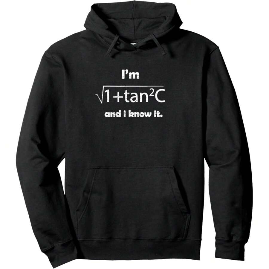 I'm Sexy Math Humor I'm Sec C And I Know It Mathematics Love Pullover Hoodie - 黑色 - 查看 1